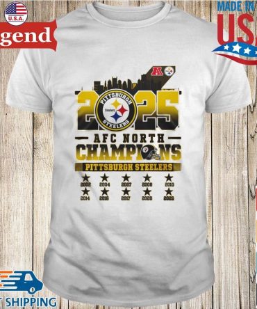 2025 Afc North Champions Pittsburgh Steelers Skyline Logo 2002-2025 T-Shirt