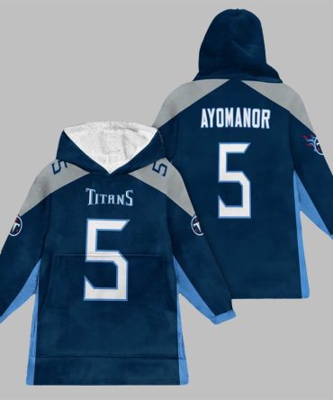 2025 Ayomanor 5 Tennessee Football Blanket Hoodie