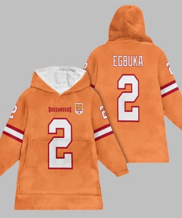 2025 Egbuka 2 Tampa Bay Football Blanket Hoodie