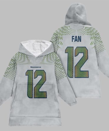 2025 Fan 12 Seattle Football Blanket Hoodie