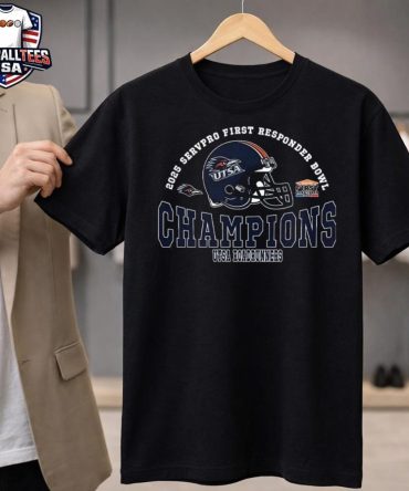 2025 First Responder Bowl December Champions Utsa Roadrunners Football Champions 2025 Servpro First Responder Bowl Helmet Unisex Shirt