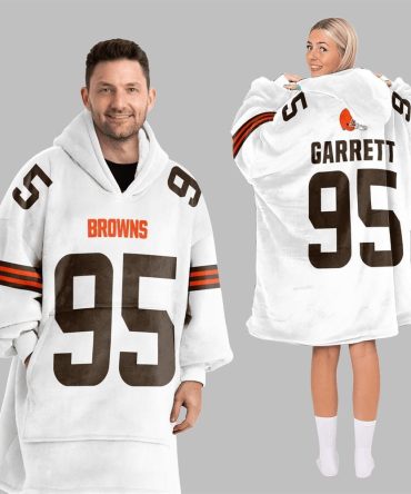 2025 Garrett 95 Browns Football Blanket Hoodie