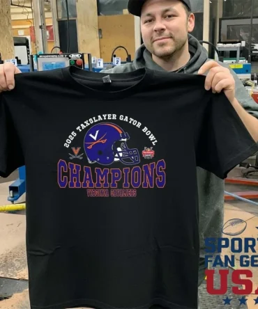 2025 Gator Bowl December Champions Virginia Cavaliers Football The Champions 2025 Taxslayer Gator Bowl Helmet T-Shirt