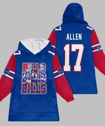 2025 Go Bills Go Allen 17 Blanket Hoodie