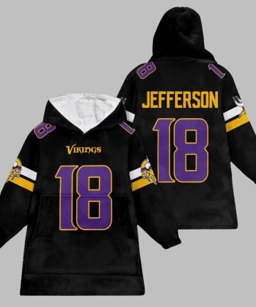 2025 Jefferson 18 Minnesota Football Blanket Hoodie