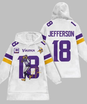 2025 Jefferson 18 Vikings Blanket Hoodie