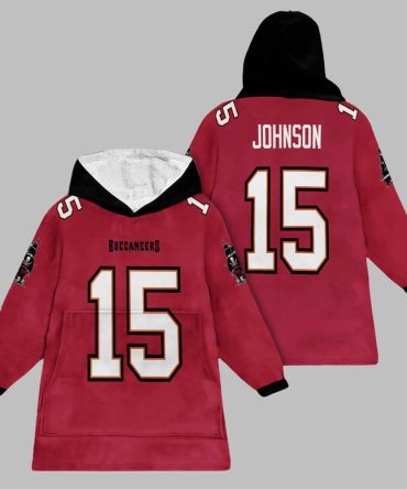 2025 Johnson 15 Tampa Bay Football Blanket Hoodie