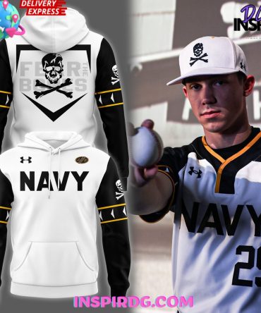 2025 Jolly Rogers Navy Midshipmen Baseball All Over Print Hoodie, 3D Hoodie