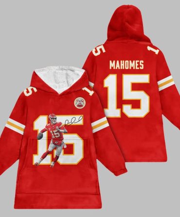 2025 Kc Chiefs Mahomes 15 Blanket Hoodie