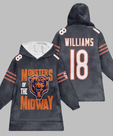 2025 Monsters Of The Midway Chicago Blanket Hoodie