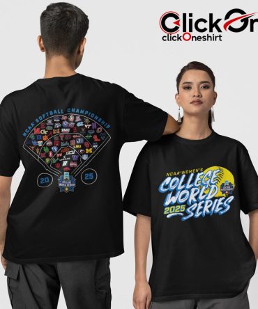 2025 Ncaa Softball Women'S College World Series Two-Sided T-Shirt