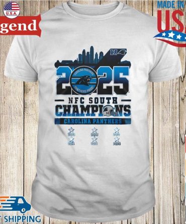 2025 Nfc South Champions Carolina Panthers Skyline Logo 2003-2025 T-Shirt