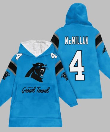 2025 Panthers Growl Towel Mcmillan Blanket Hoodie