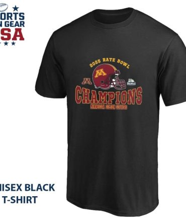 2025 Rate Bowl Champions Minnesota Golden Gophers Football Champions 2025 Rate Bowl Helmet Shirt