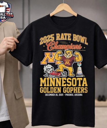 2025 Rate Bowl Champions Minnesota Golden Gophers Mascot Unisex Shirt