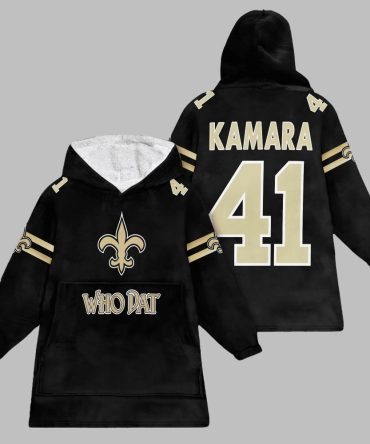 2025 Saints Who Dat Kamara 41 Blanket Hoodie