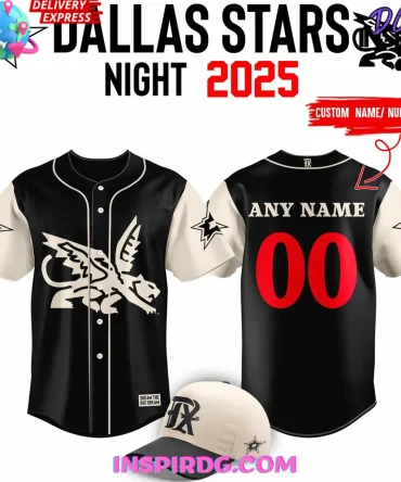 2025 Texas Rangers X Dallas Stars Night Edition Baseball Jersey