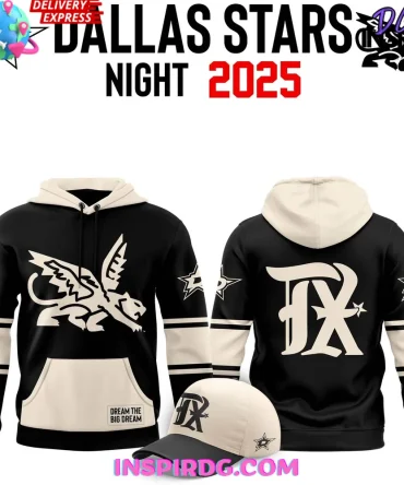 2025 Texas Rangers X Dallas Stars Night Edition All Over Print Hoodie