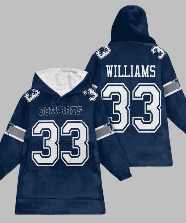 2025 Williams 33 Dallas Football Blanket Hoodie