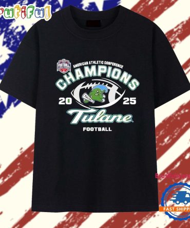 2025 American Conference Champions Tulane Green Wave T Shirt