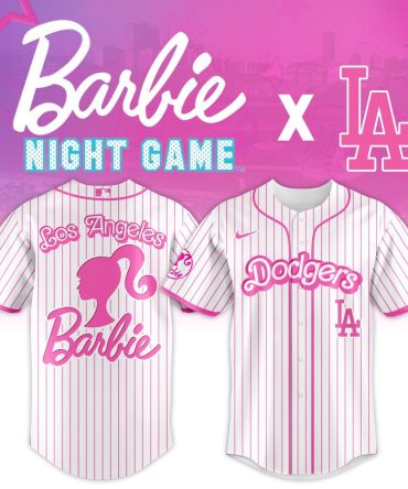 Limited Edition Barbie X Dodgers Jersey - Stylish Pink Baseball Apparel For Fans