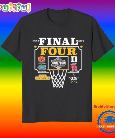 2025 Final Four Auburn Florida Duke Houston Logo T Shirt