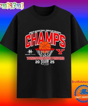 2025 Horizon Men’S Basketball Champions Youngstown State Penguins T Shirt