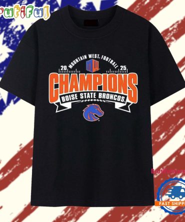 2025 Mountain West Conference Champions Boise State Broncos Locker Room T Shirt