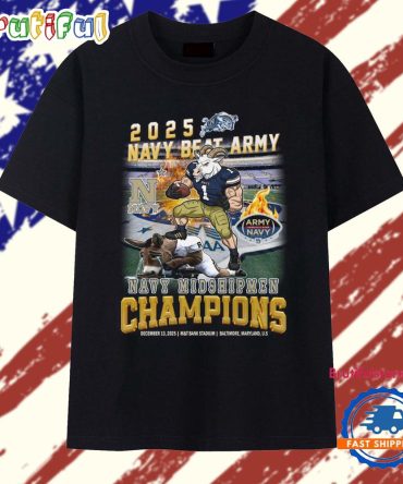 2025 Navy Beat Army Champions Navy Midshipmen Vintage T Shirt