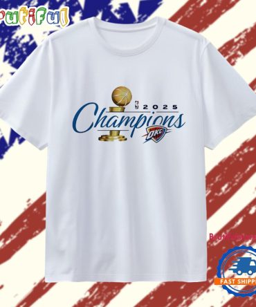 2025 Nba Champions Oklahoma City Thunder Team Logo T Shirt