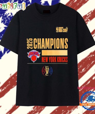 2025 Nba Cup Champions New York Knicks Logo T Shirt