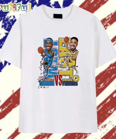2025 Nba Finals Indiana Pacers Vs Oklahoma City Thunder Caricature T Shirt