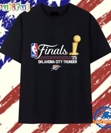 2025 Nba Finals Oklahoma City Thunder Trophy Script T Shirt