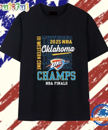 2025 Nba Finals Oklahoma City Thunder Western Conference Champs T Shirt