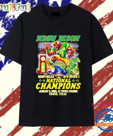 2025 Ncaa Division I Football Champions Ndsu Bison Football Mascot T Shirt
