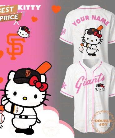 Custom Hello Kitty Giants Jersey – Personalized Baseball Fan Gear For Kids & Adults
