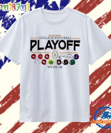 2025-26 Cfp 12 Team Football Helmet We’Re In T Shirt