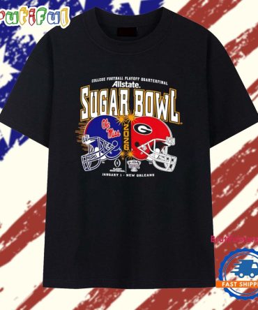 2025-26 Cfp Quarterfinal Sugar Bowl Georgia Bulldogs Vs Ole Miss Rebels T Shirt