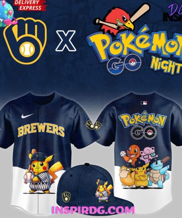 2025 Milwaukee Brewers X Pokémon Go Night Limited Baseball Jersey