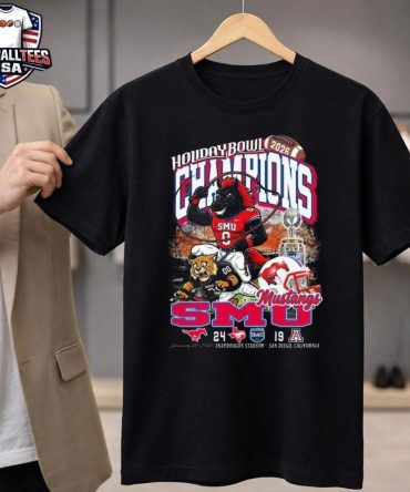 2026 Holiday Bowl Champions Smu Mustangs 24-19 Score Mascot Vintage Unisex Shirt