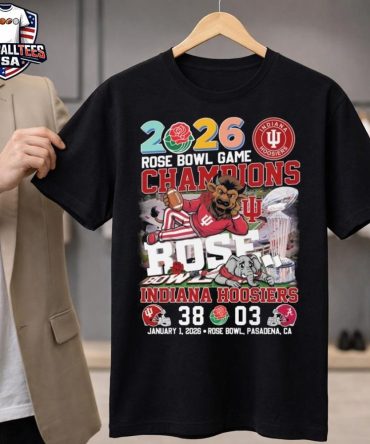 2026 Rose Bowl Game Mascot Indiana Hoosiers Beat Alabama 38-8 Jan 1 2026 Unisex Shirt
