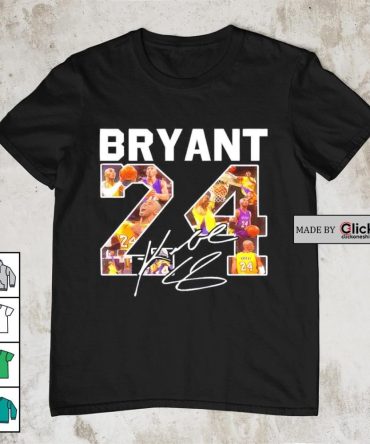 24 Los Angeles Lakers Kobe Bryant Signature Shirt