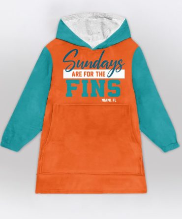 Sundays Are For The Fins Blanket Hoodie