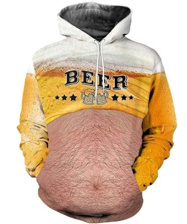 Guinness Hoodie Beer Belly Graphic Funny T-Shirt Colorful Unisex