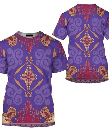 Disney T-Shirt Magic Carpet Aladdin Costume T-Shirt Colorful Unisex Adults New Release