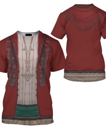 Disney T-Shirt Aladdin Live Action Costume T-Shirt Red Unisex Adults New Release