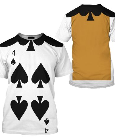 Dn T-Shirt Black Spade Alice In Wonderland Costume T-Shirt Black White Unisex Adults New Release