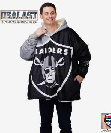 Las Vegas Raiders Big Logo Blanket Hoodie Hoodie Blanket