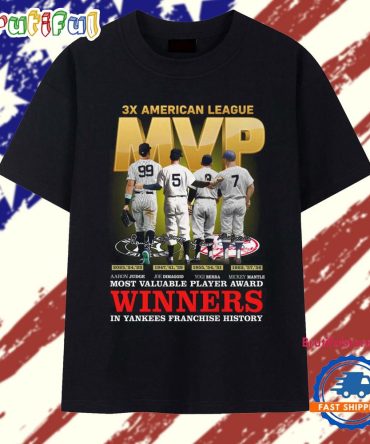 3X American League Mvp In Ny Yankees Franchise History T Shirt