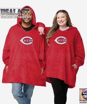 New Mlb Cincinnati Reds Lightweight Blanket Hoodie Hoodie Blanket